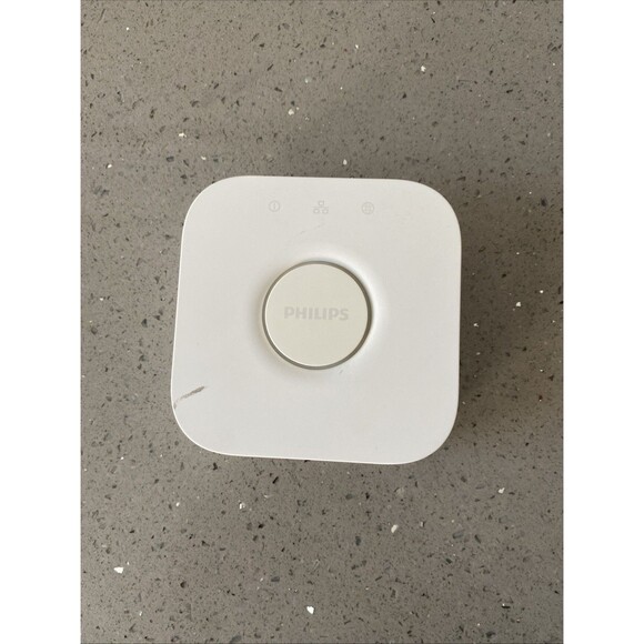 PHILIPS HUE BRIDGE 2.1 Smart Home Hub Model #3241312018A  NO POWER SUPPLY| WORKS - Picture 1 of 3